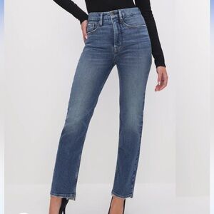 Good American Good Boy Straight leg high rise jeans size 14/32